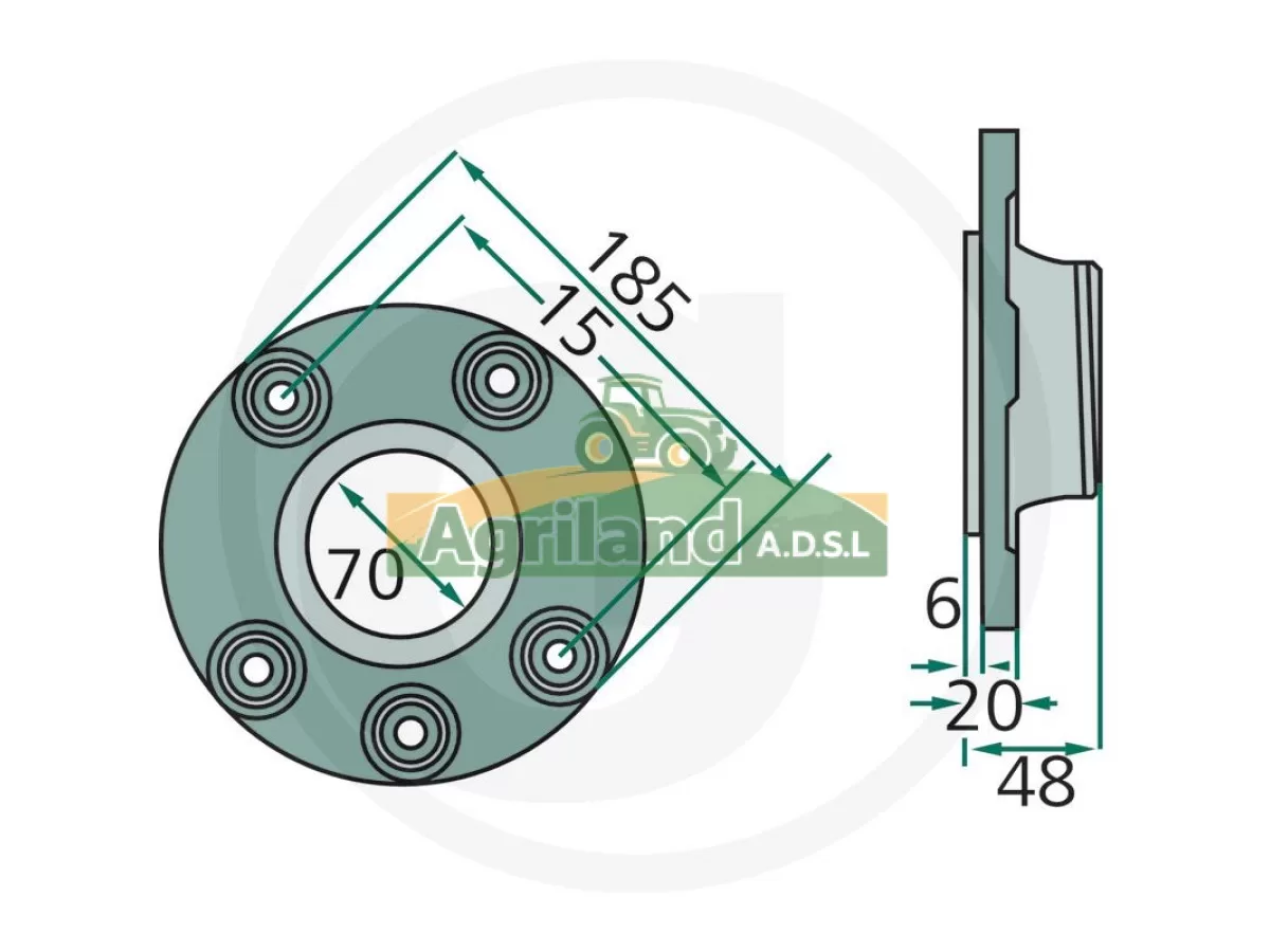 MOYEU DE DISQUE DE COUPE LP : 1834