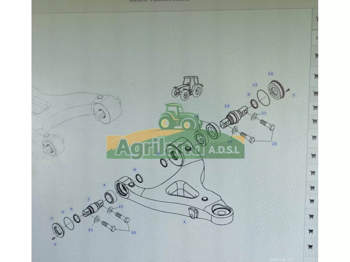 BRAS DE SUSPENSION INFERIEURE DROIT LP : 1805