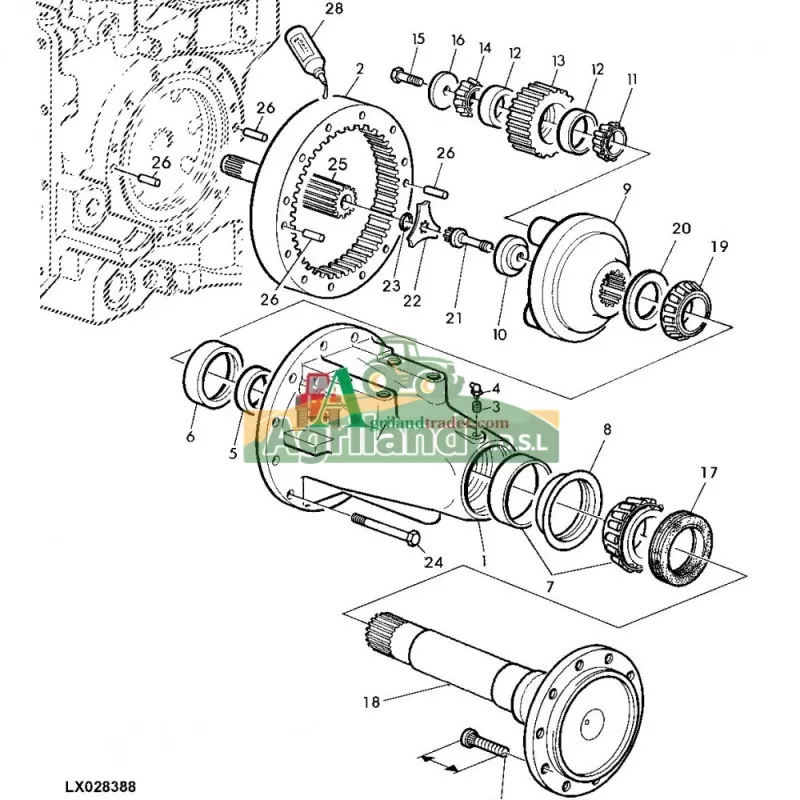 Planetaire Arriere John Deere R1058029